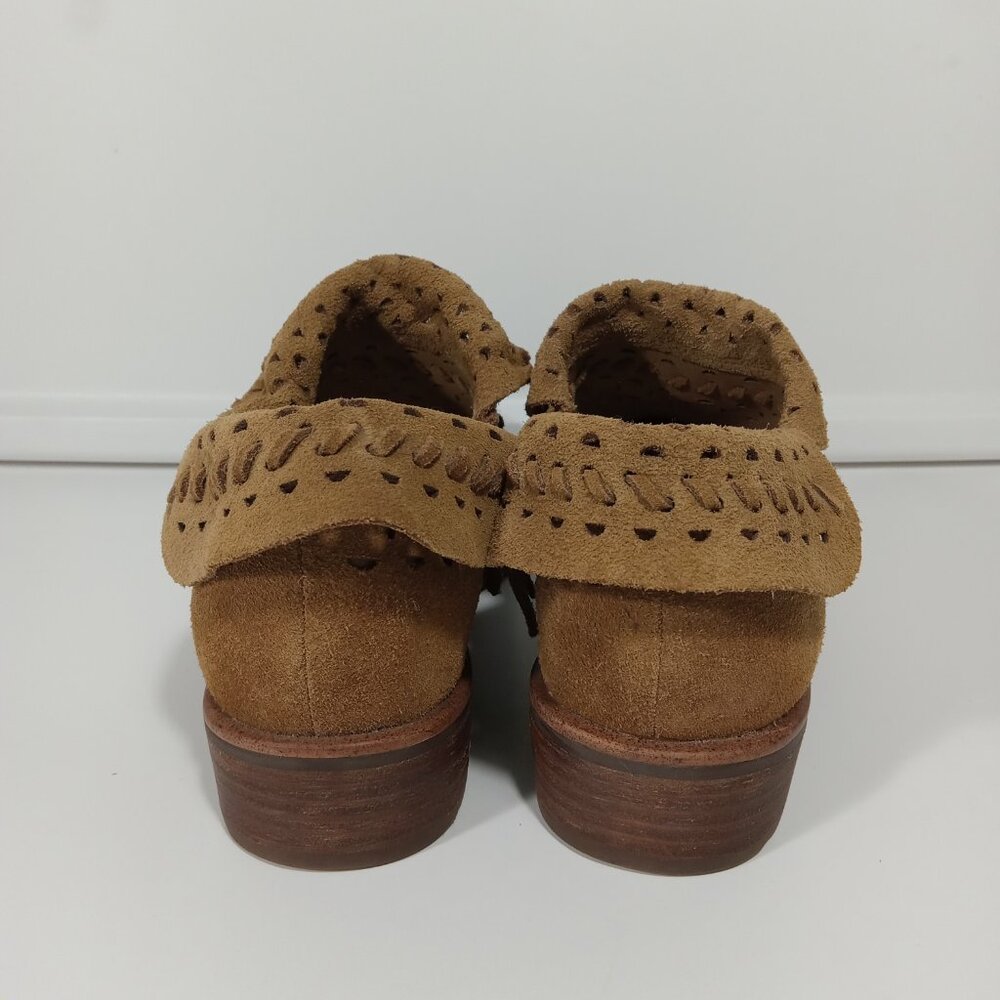 SOFFT Bristow Chambray Ankle Boots Preforated Suede Carmel Tan Brown Size 8 - Picture 6 of 11
